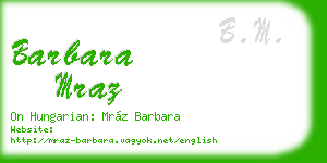barbara mraz business card