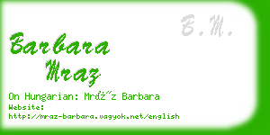 barbara mraz business card